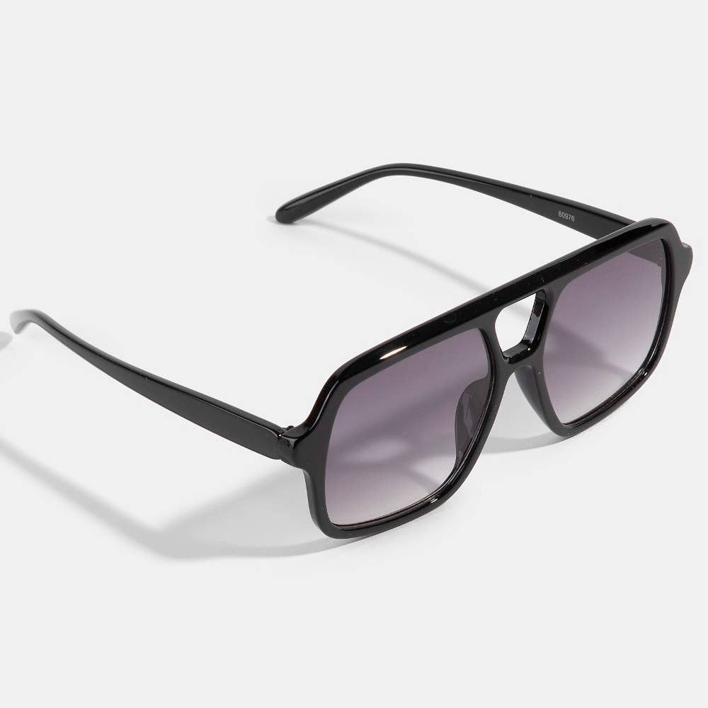 Large Acetate Frame Retro Aviator Sunglasses Set: ASSORTED